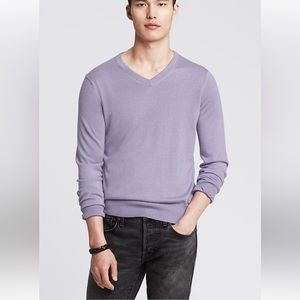 BANANA REPUBLIC SILK COTTON CASHMERE V-NECK SWEATER luxury blend